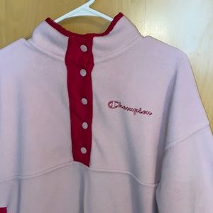 Pink Fleece Champion button up